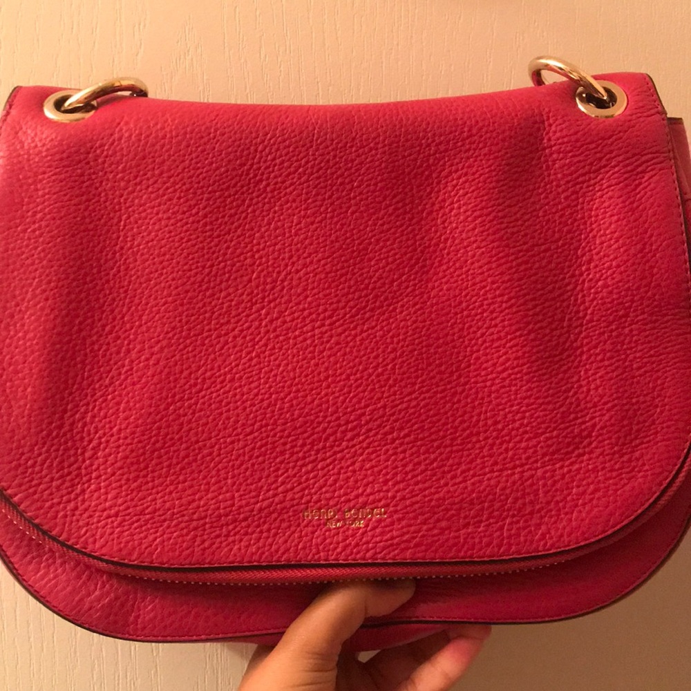 fuchsia henri bendel cross body bag